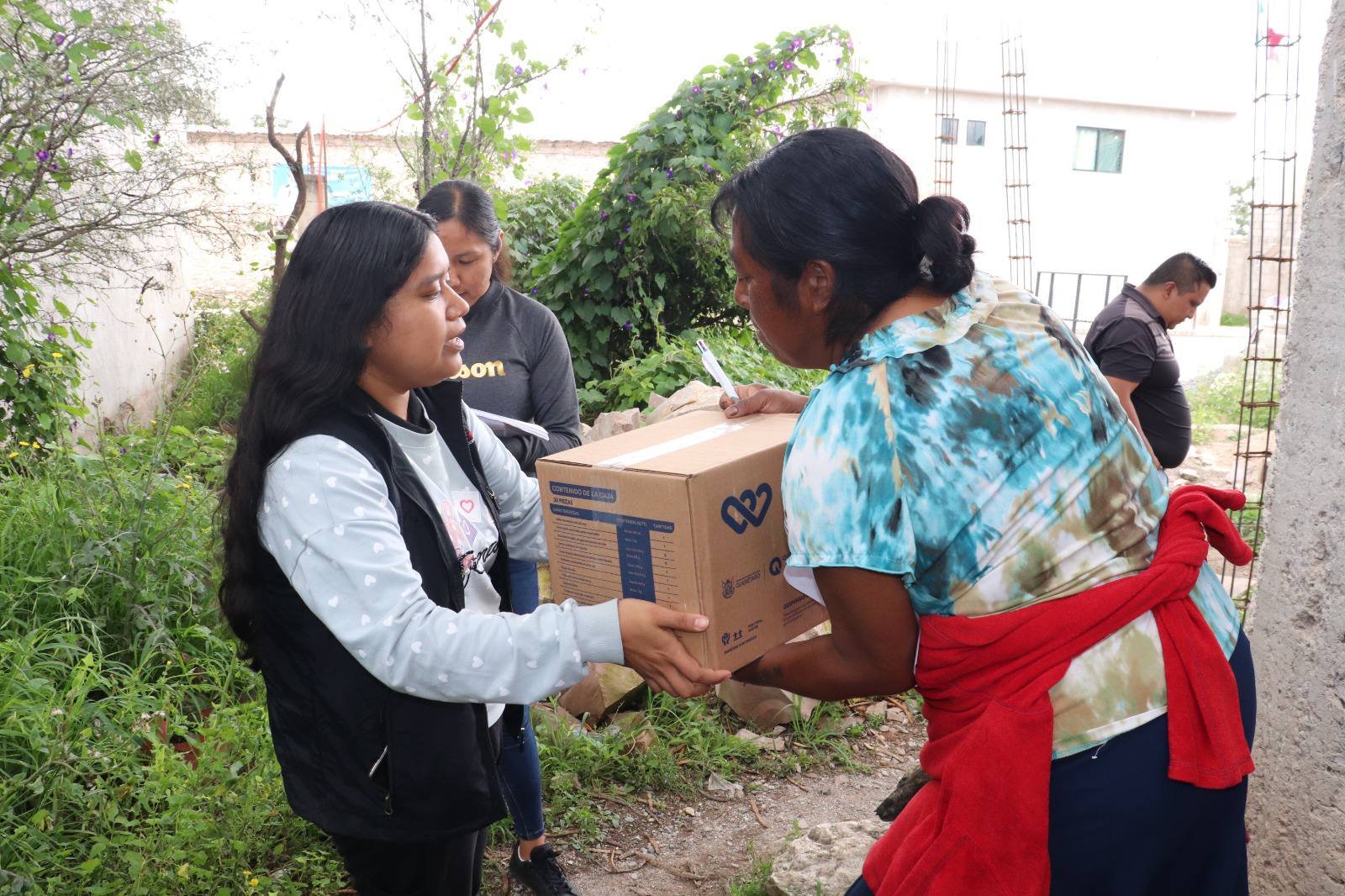 Entrega de apoyo alimentario en las comunidades de Tunas Blancas, San José del Jagüey y Bernal